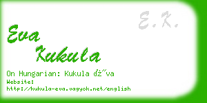 eva kukula business card